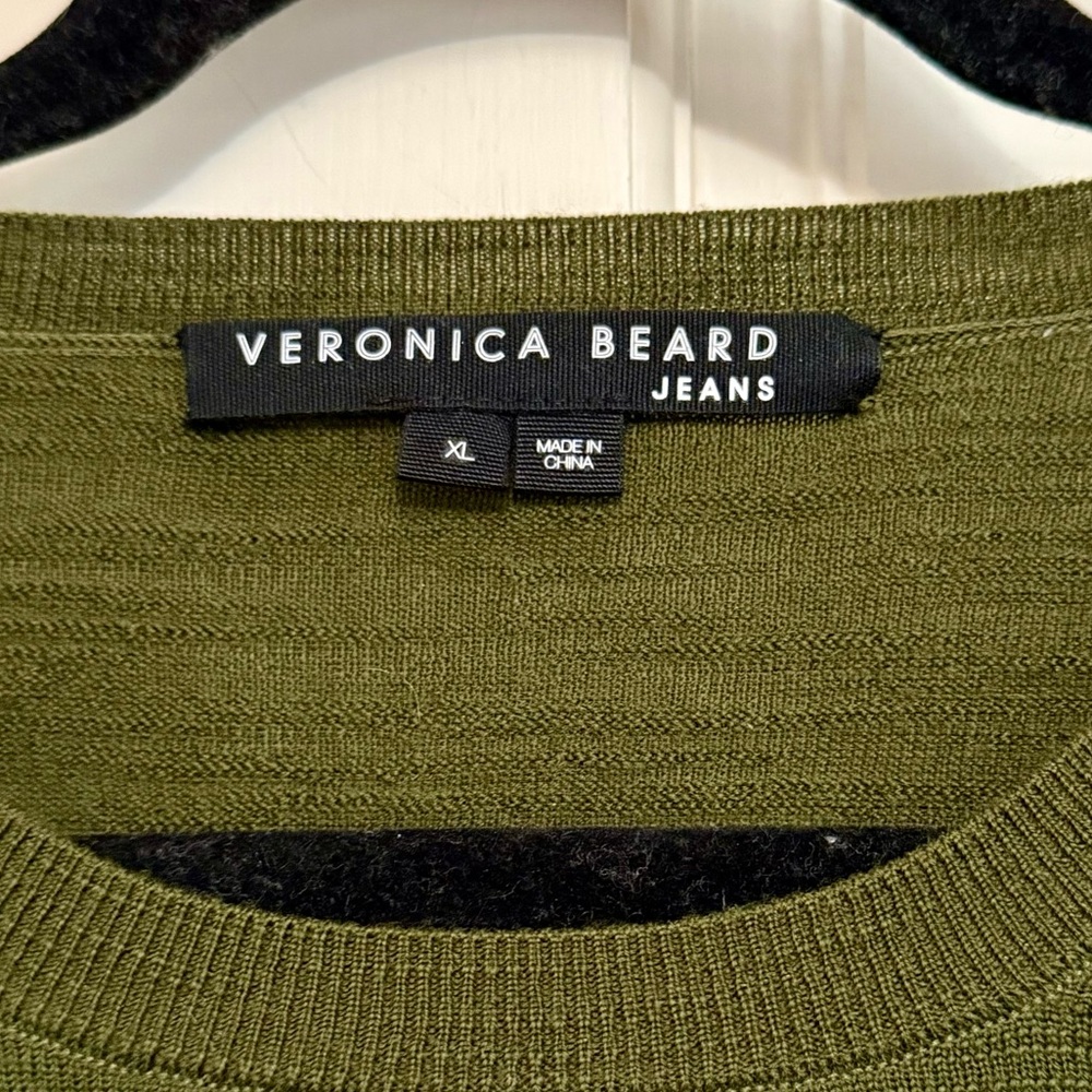 Veronica Beard Olive Button-Shoulder Sweater - image 4